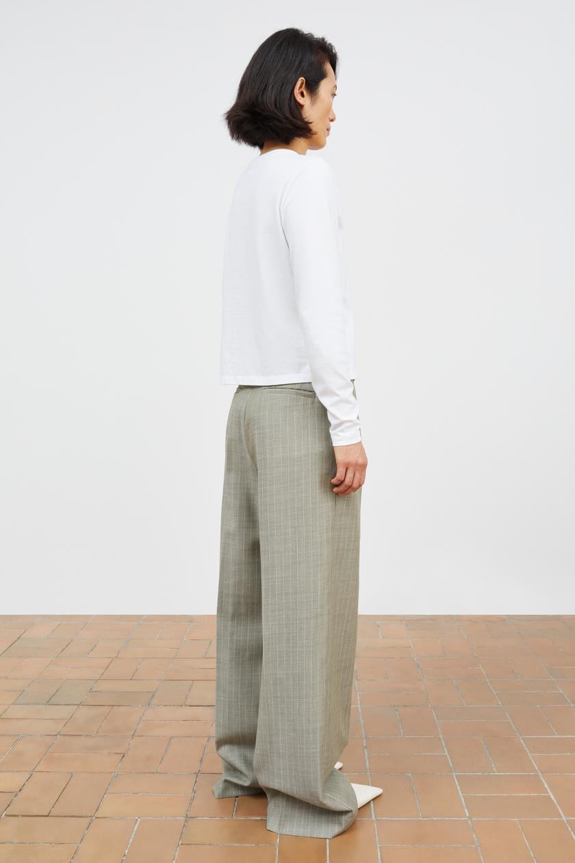 Thom Trousers, Light Grey/Ecru