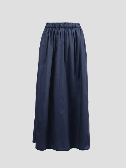 Ocean Poplin Skirt, Dark Navy