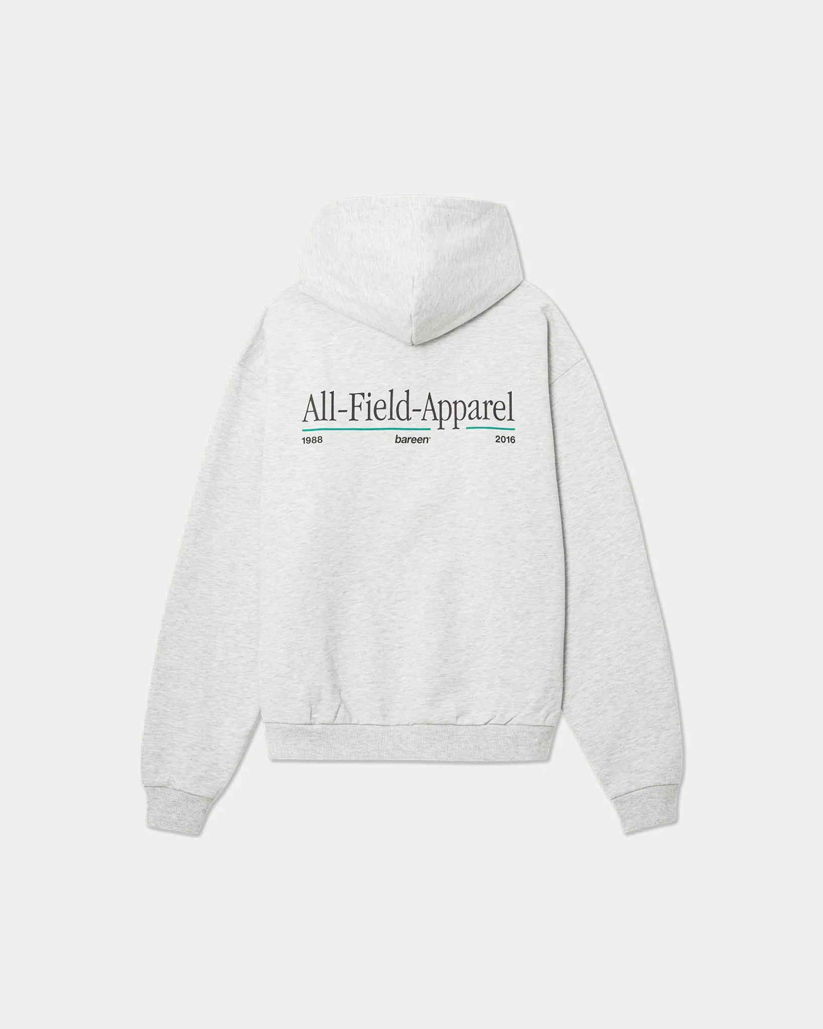 Oversized Zip Hoodie, All Field Apparel, Cloudy Grey