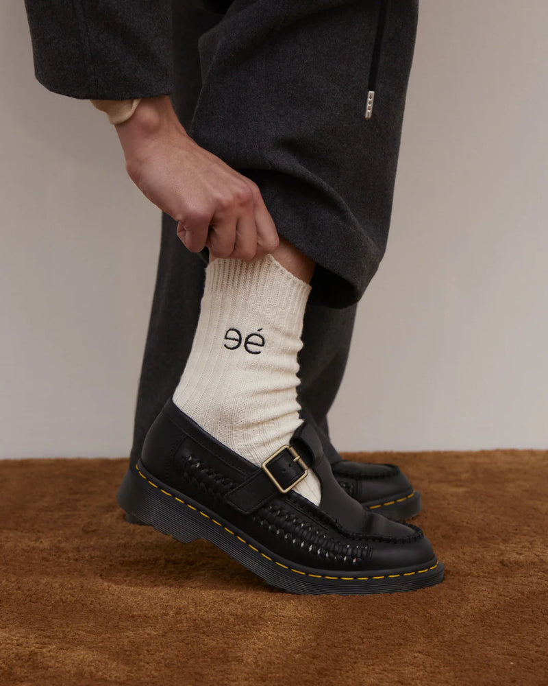 Mei Socks 2 pak, Black / Snow White