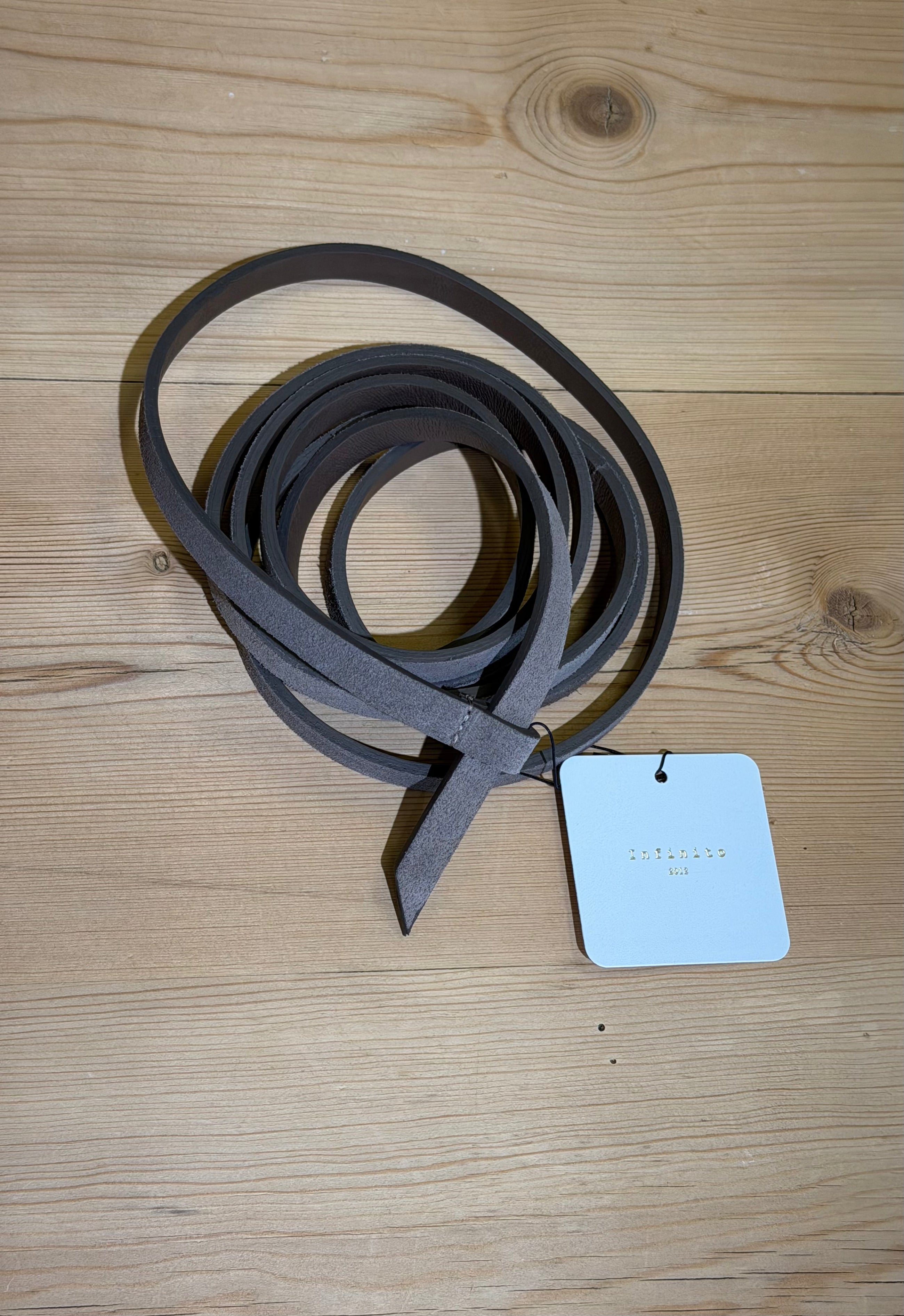 Lili belt double, Suede Elephant