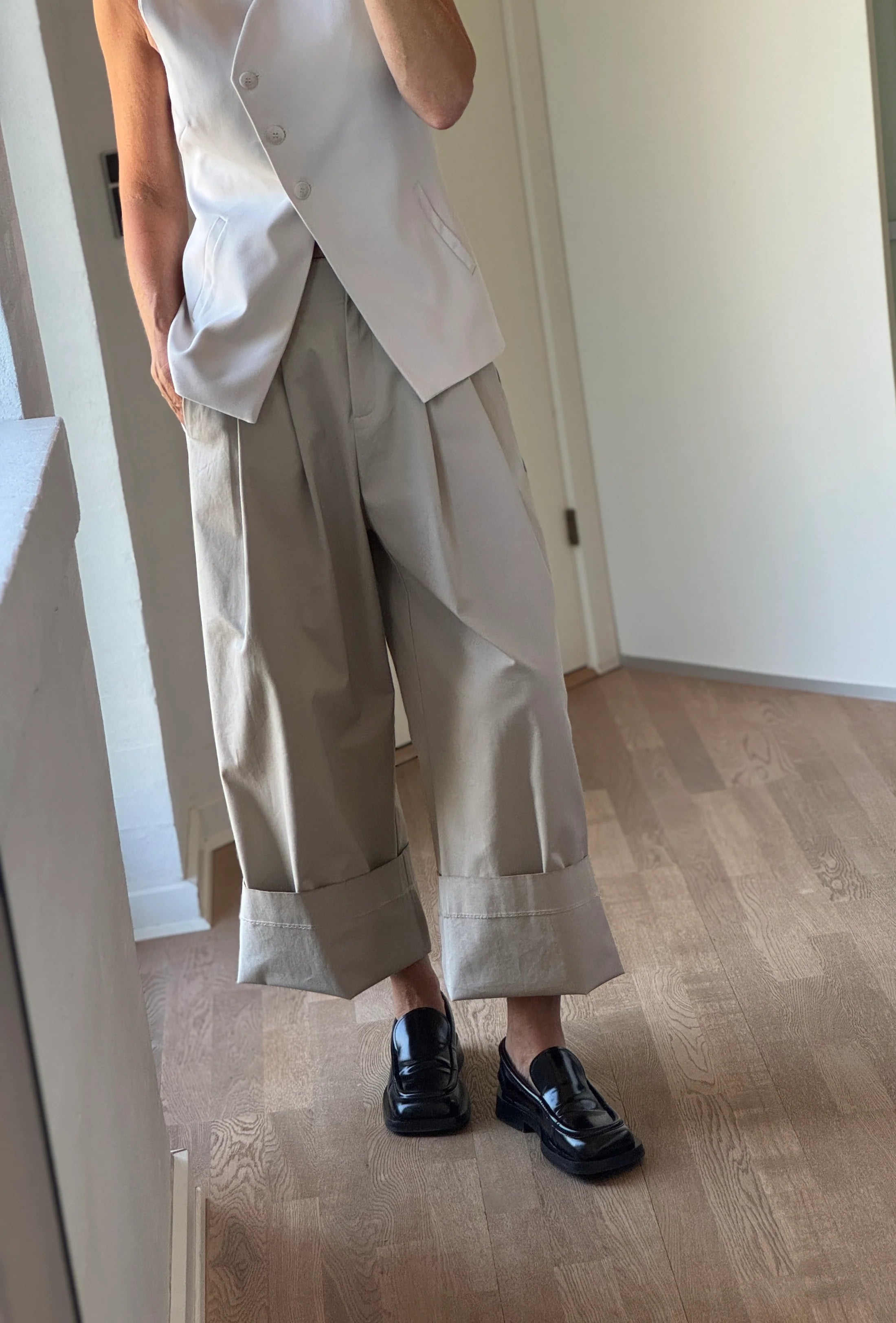 LouLou Cotton Pants, Khaki (Sand)