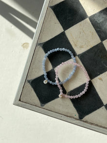 Aquamarin armbånd, 6 mm