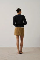 Inno leather mini skirt, Sable (Sand)