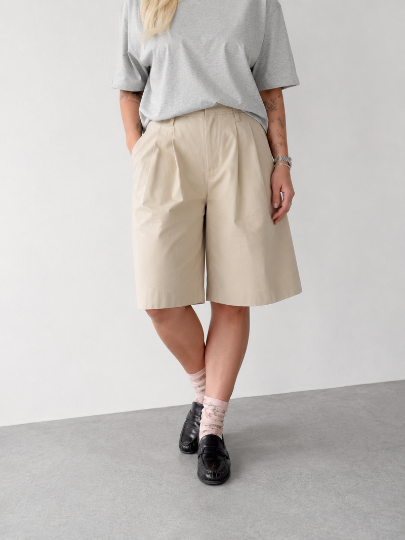 LouLou Shorts Cotton, Khaki (lys)