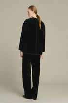 Lutetia Velvet Jacket, Black