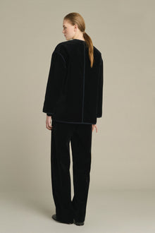 Lutetia Velvet Jacket, Black