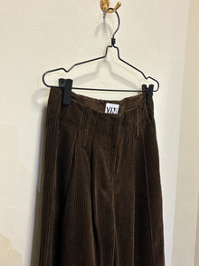 LOULOU PANTS CORDUROY, DARK BROWN