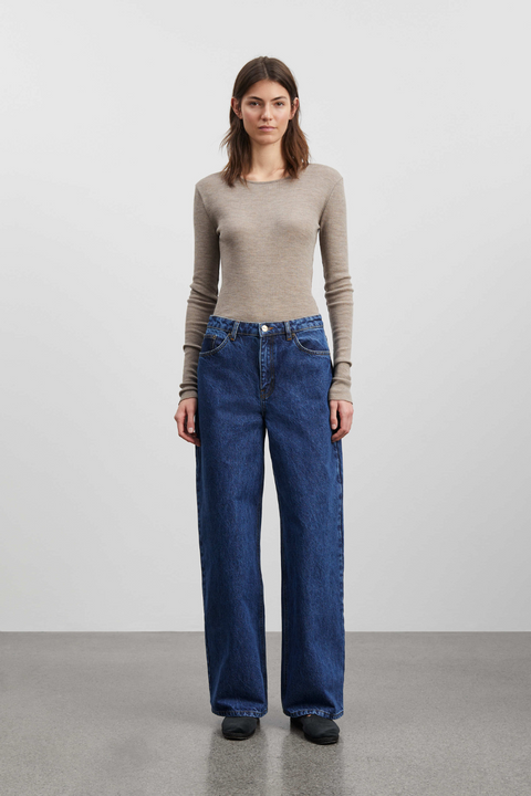 Willow Wide leg jeans, Mid blue denim