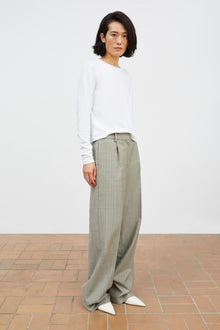 Thom Trousers, Light Grey/Ecru