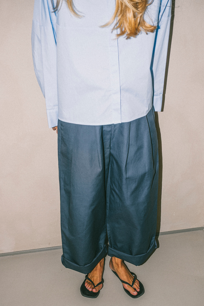 LouLou Cotton Pants, Blue No. 8