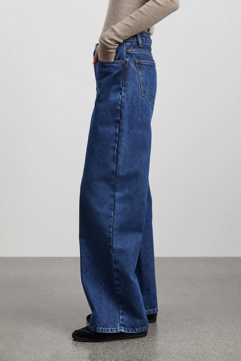 Willow Wide leg jeans, Mid blue denim
