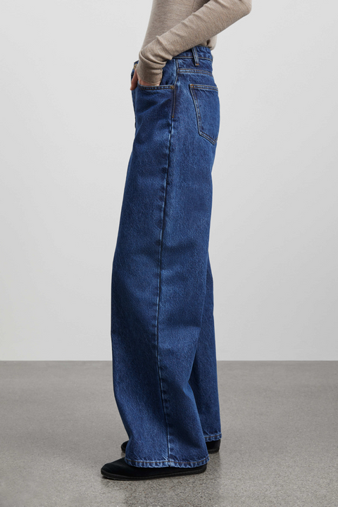 Skall Studio Wide leg jeans Mid blue denim Kontinue