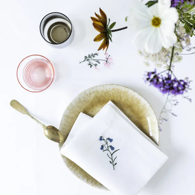 Flora serviet med Klokkeblomst, 1 stk