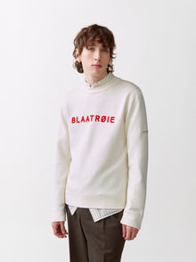 Blaatrøie No. 1, Off White/ Red embroidery