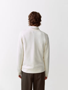 Blaatrøie No. 1, Off White/ Red embroidery
