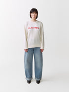 Blaatrøie No. 1, Off White/ Red embroidery