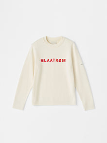 Blaatrøie No. 1, Off White/ Red embroidery