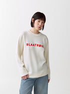 Blaatrøie No. 1, Off White/ Red embroidery