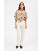 Edgar Shirt, Brown/Ecru stripe