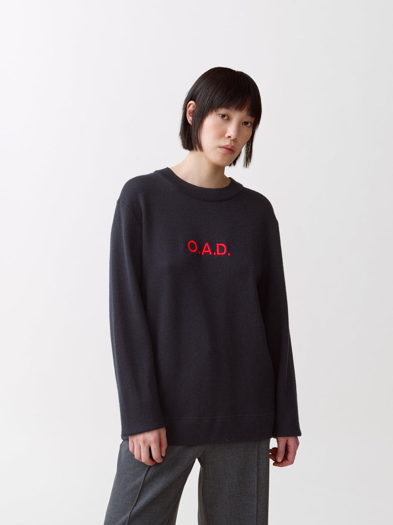Blaatrøie No. 1, Navy / Red embroidery