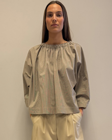 Magrethe LS Tie Top, Check