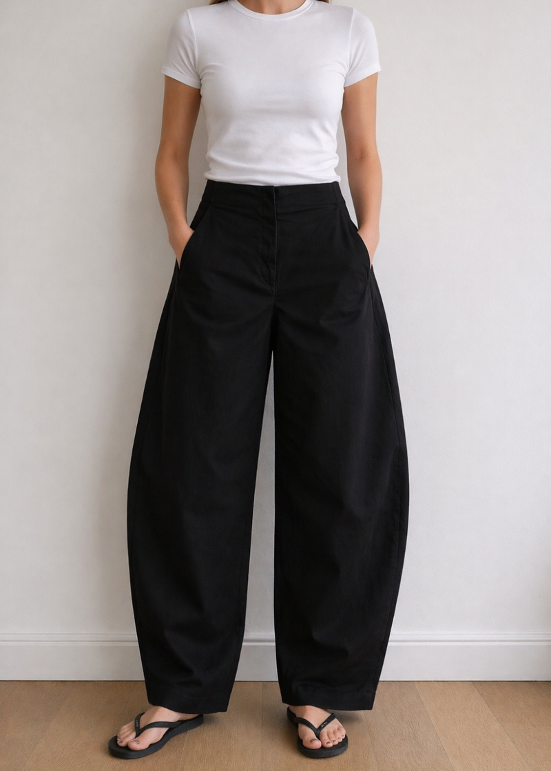 Gego barrel pants, Black
