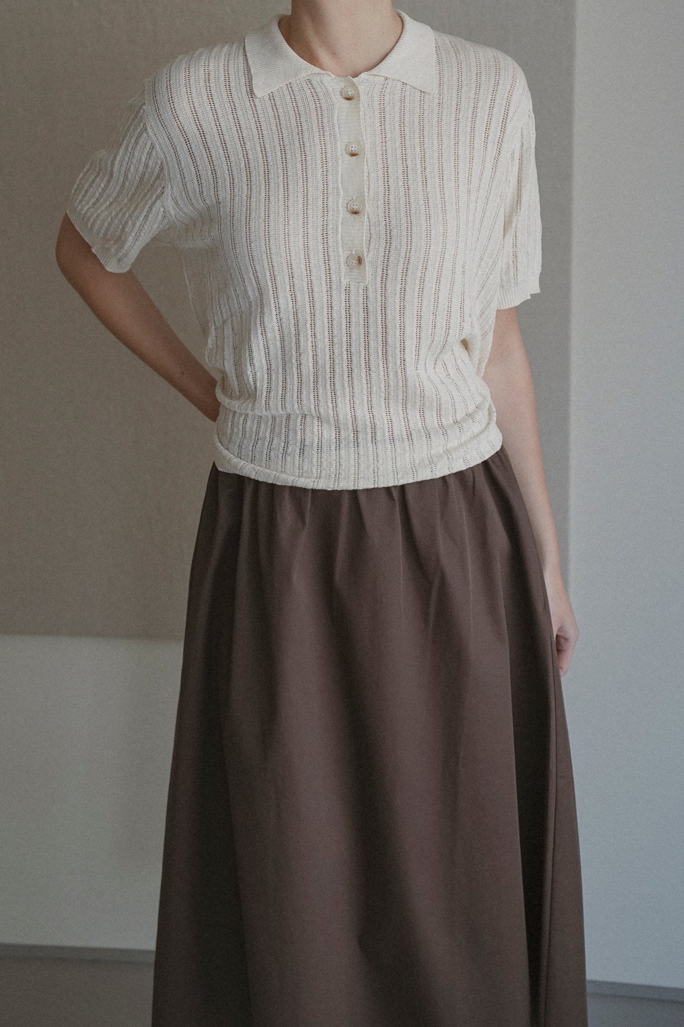 Amelia SS Knit Polo