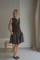 Elva vest – pure merino wool, Black