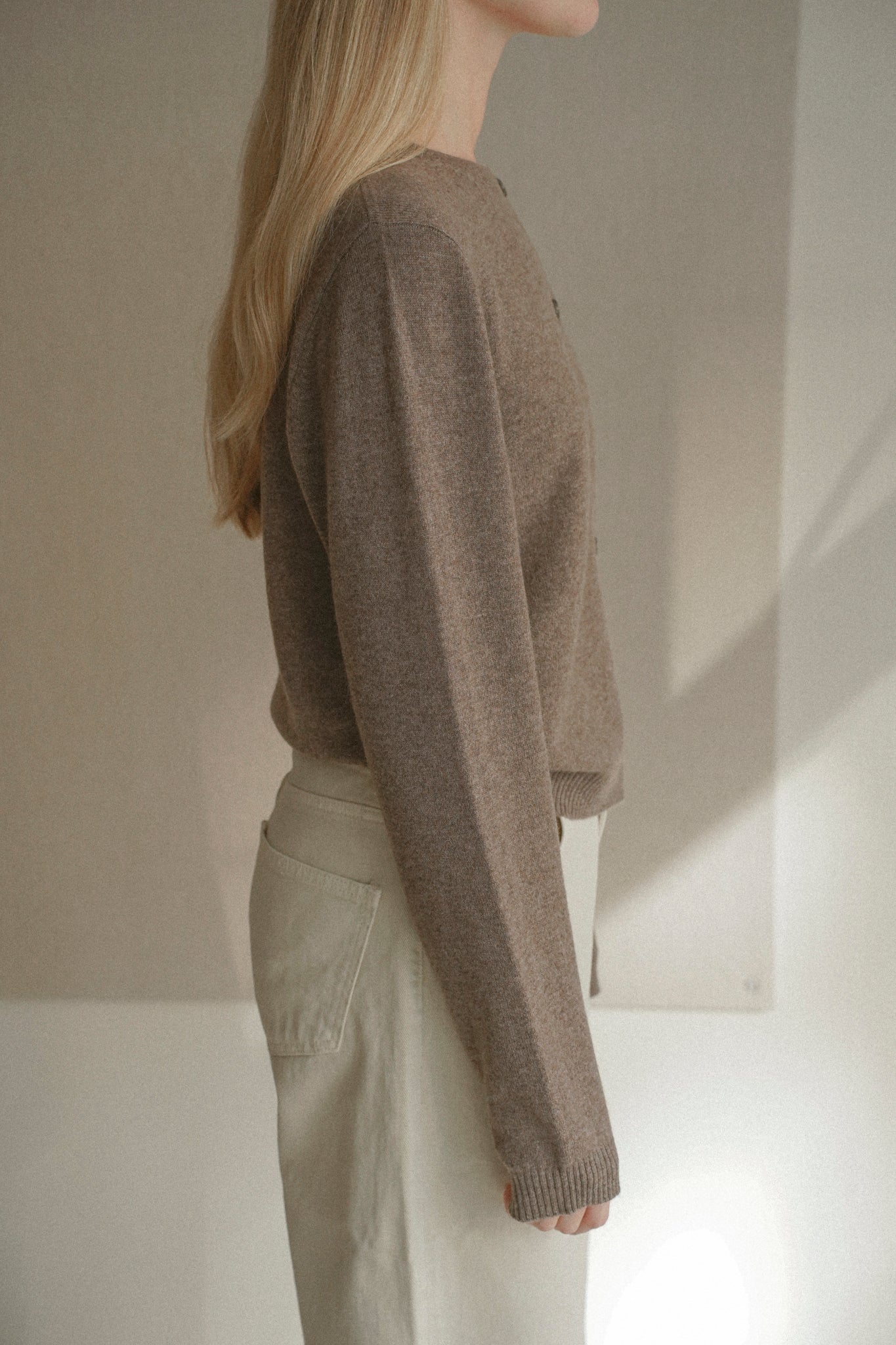 Women's O-Cardigan, Truffle