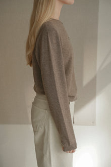 Women's O-Cardigan, Truffle