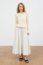 Dagny Skirt, Light Blue/White stripe