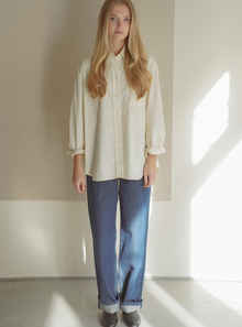 Carlotta Shirt, Yellow / Ecru
