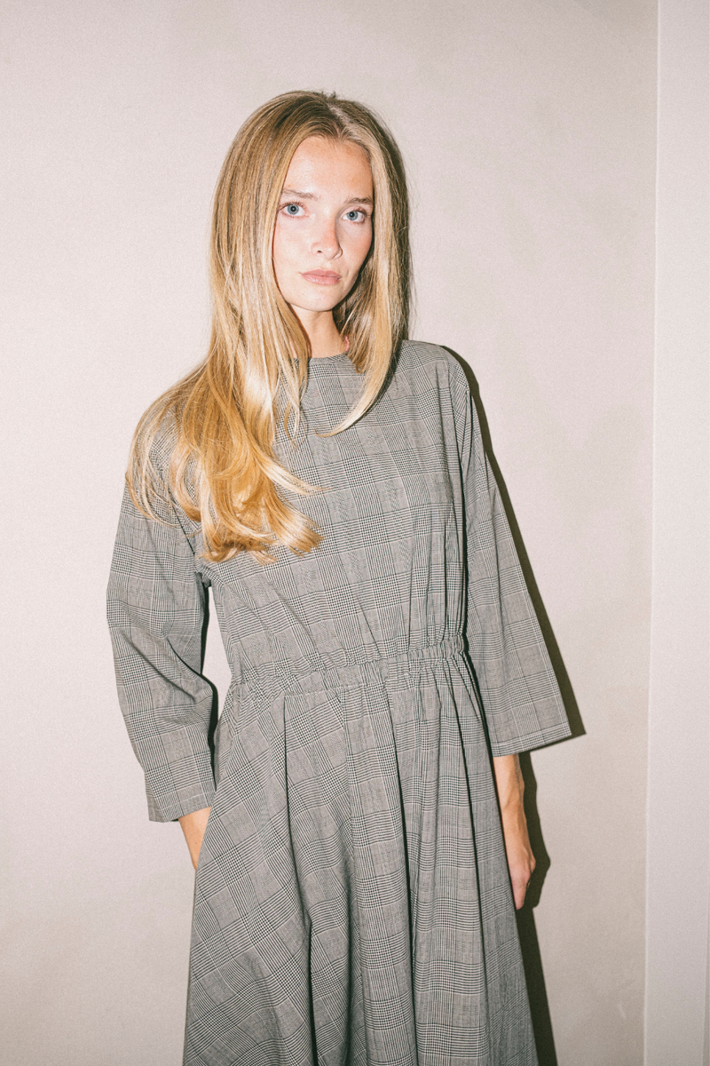 Freja Dress, Black Check