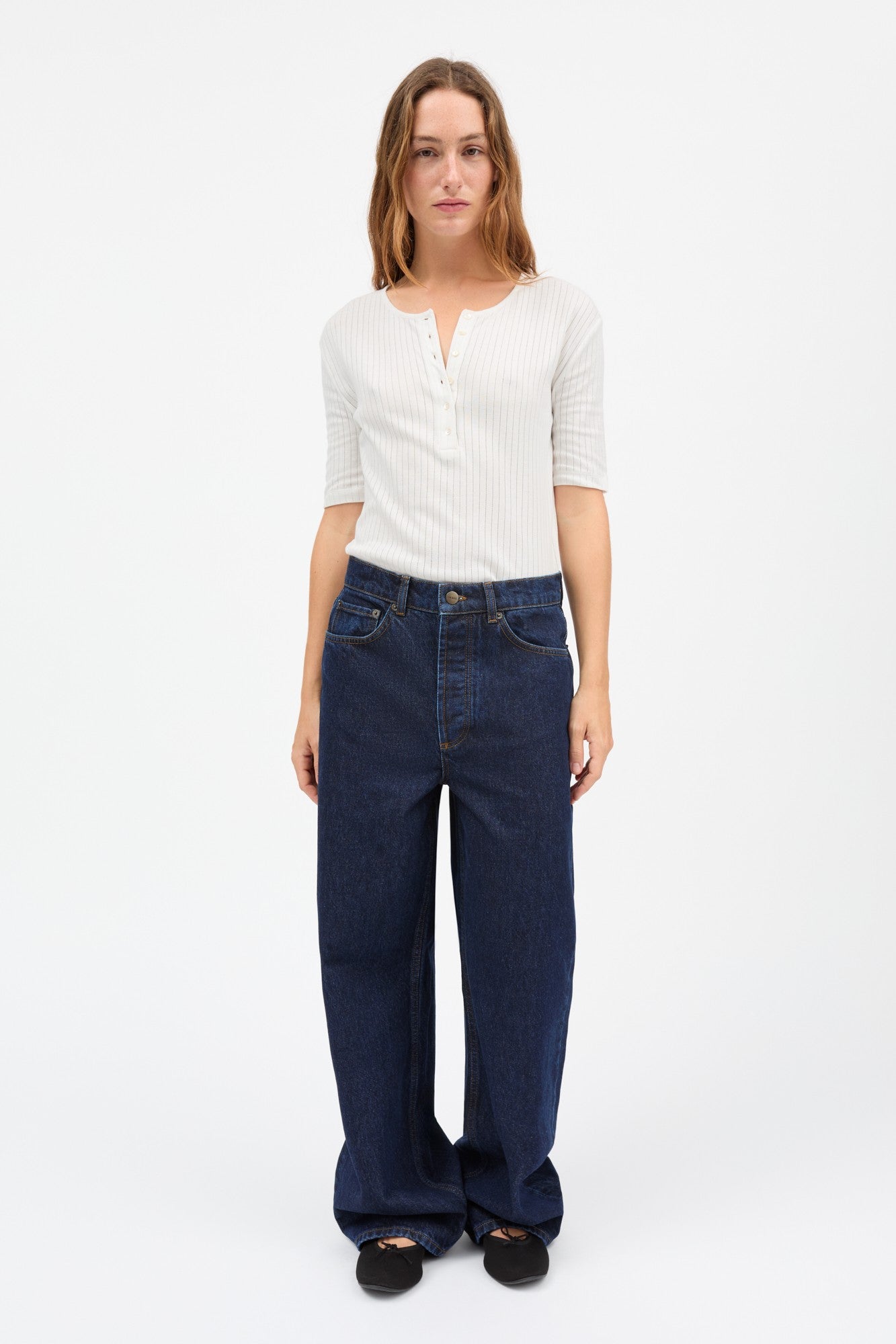 Liv henley Tee, Optic White