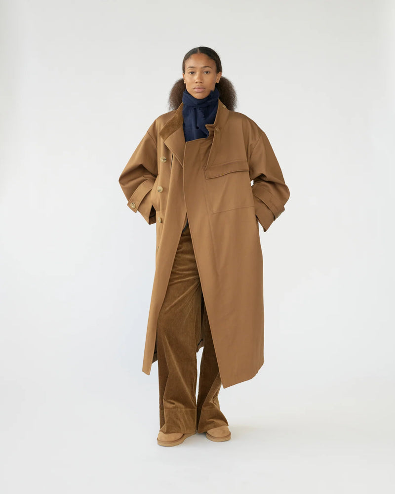 Water resistant Coat, Tobacco