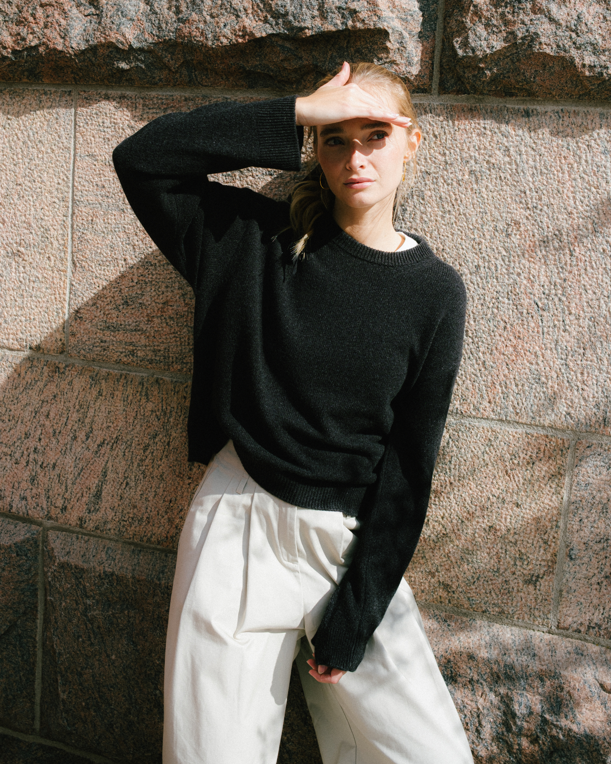 aeterna knit no.1, Dark Grey Melange