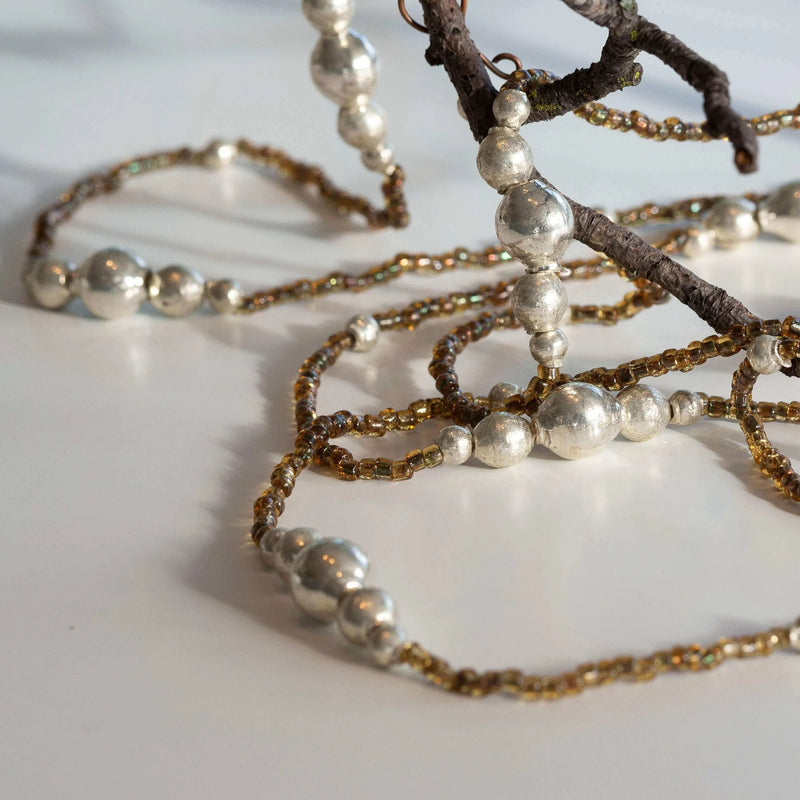 3 Meter Glasperle jule guirlande