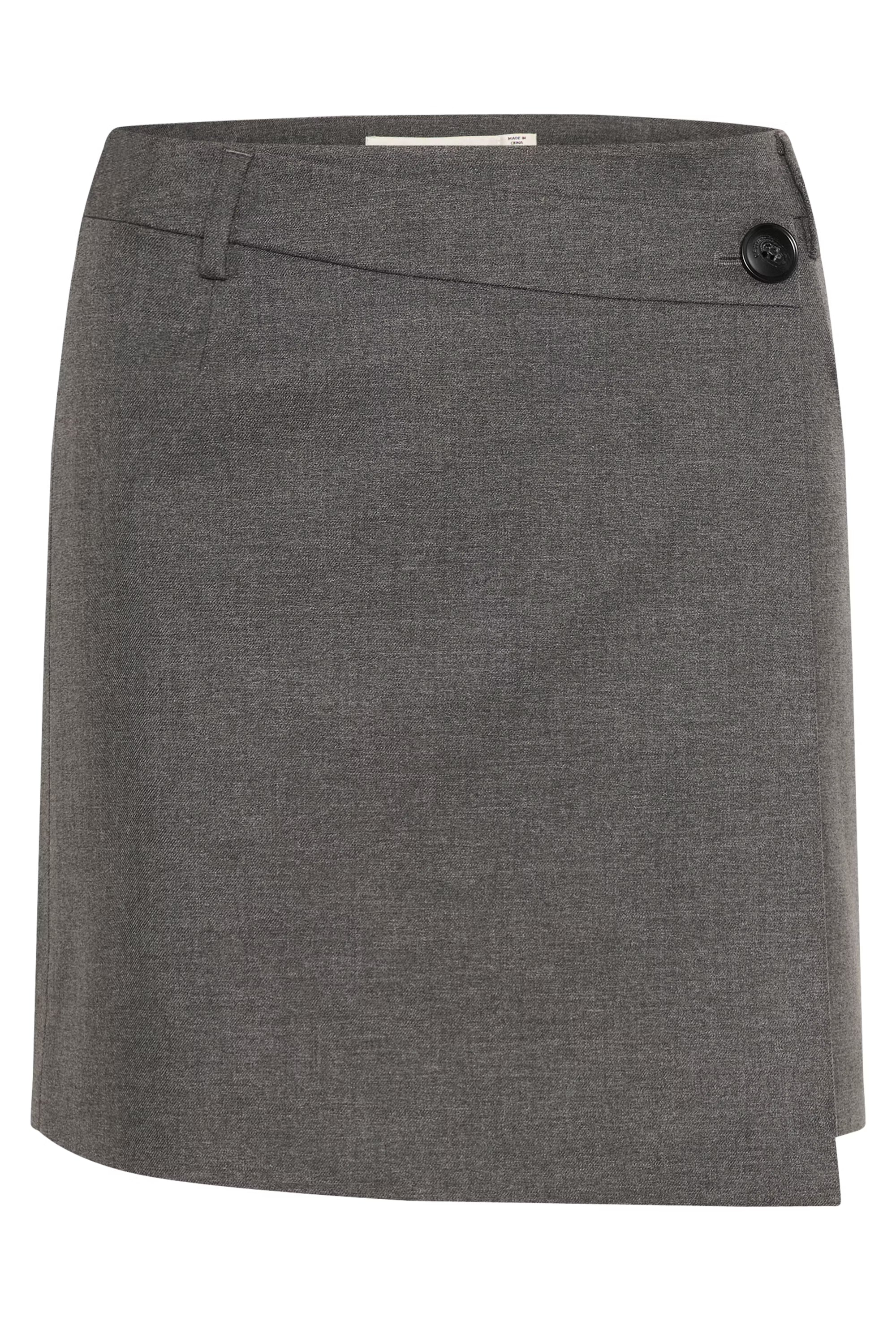 GZpaula melange MW wrap skirt, Grey