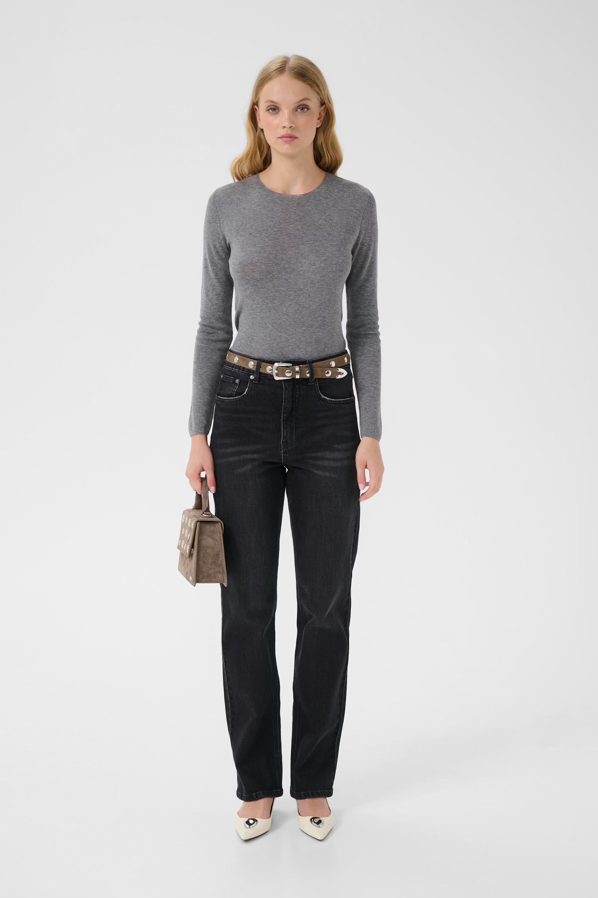 GZasia Pullover, Medium Grey Méla