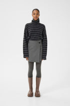 GZpaula melange MW wrap skirt, Grey