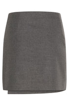 GZpaula melange MW wrap skirt, Grey