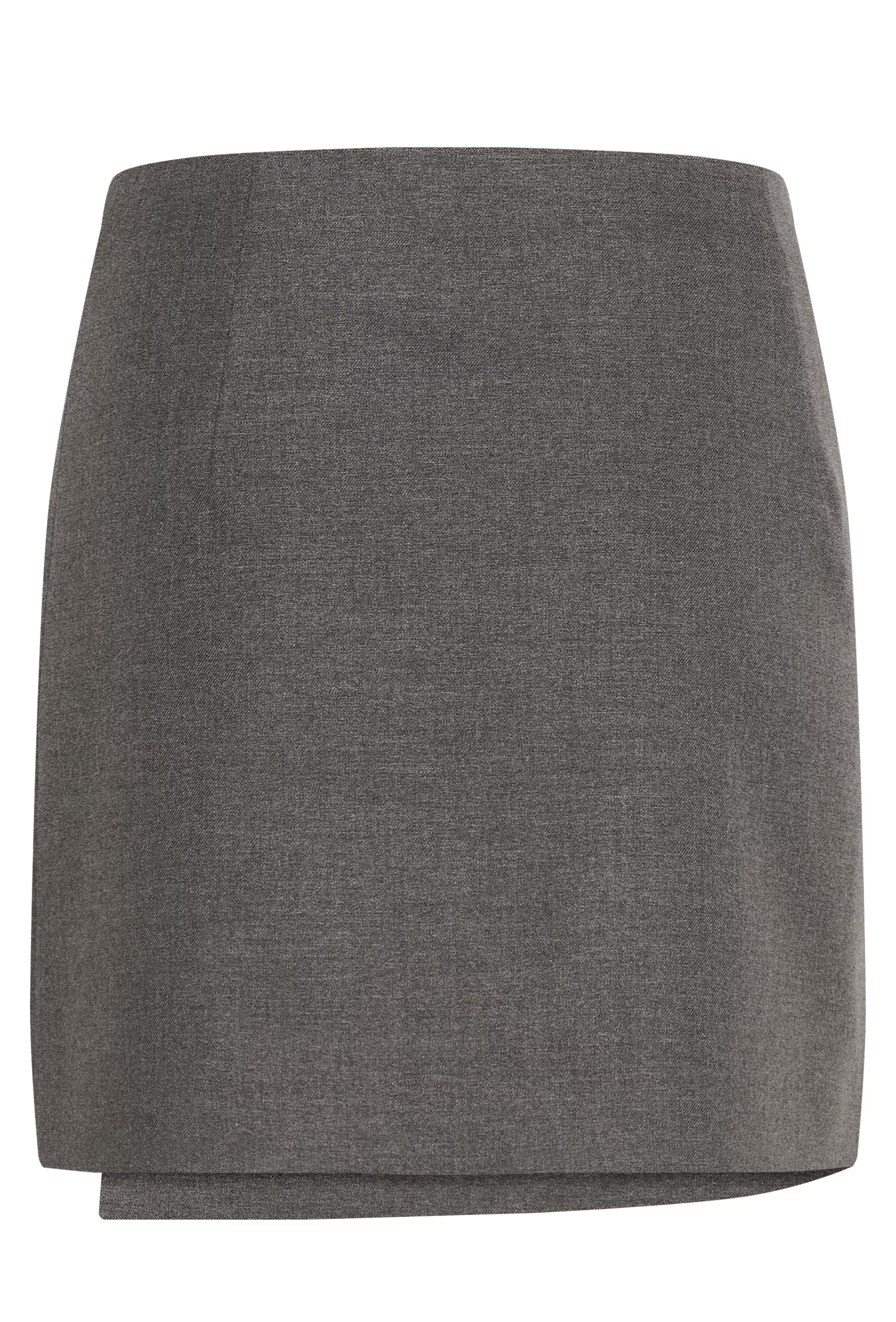 GZpaula melange MW wrap skirt, Grey
