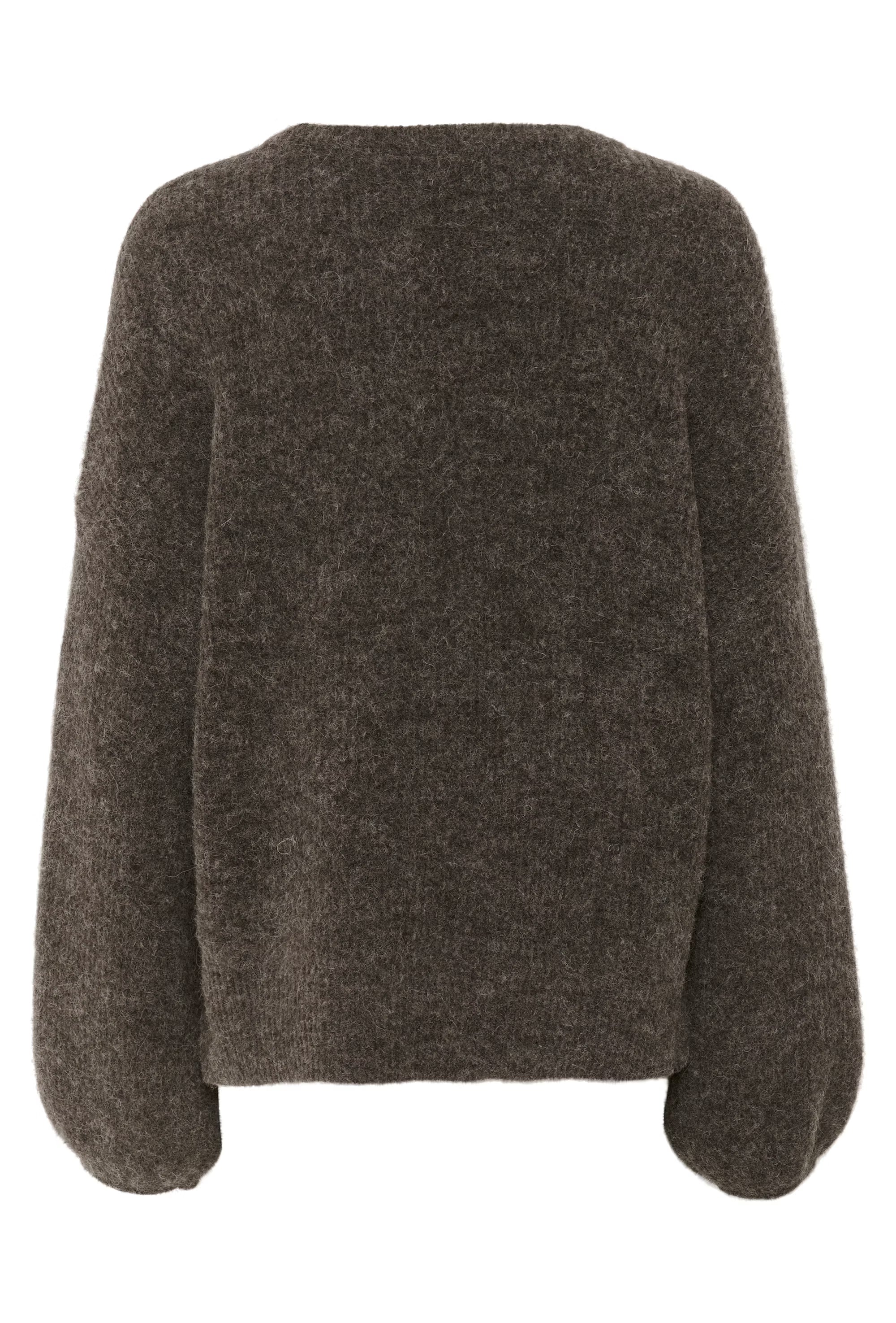 GZalpha slit pullover, Chestnut Melange