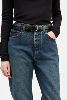 Casual Belt, Croco Black