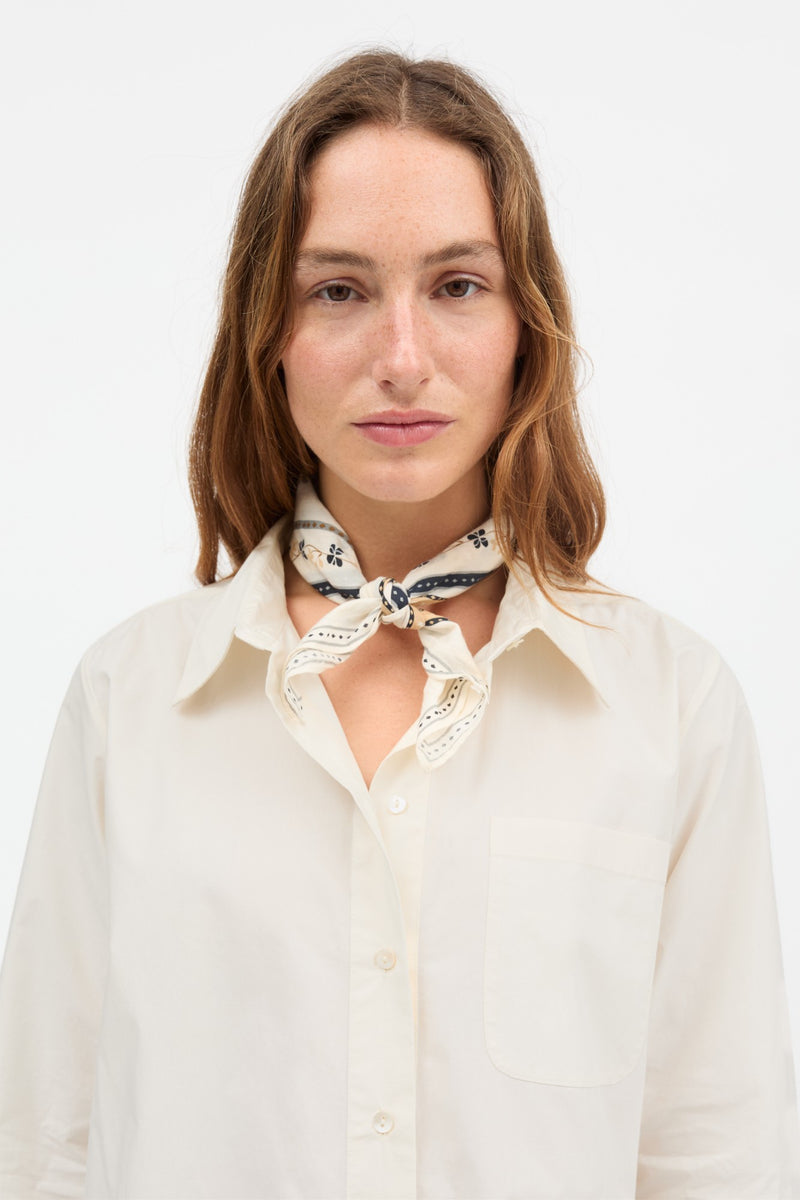 Skall floral scarf, Ivory