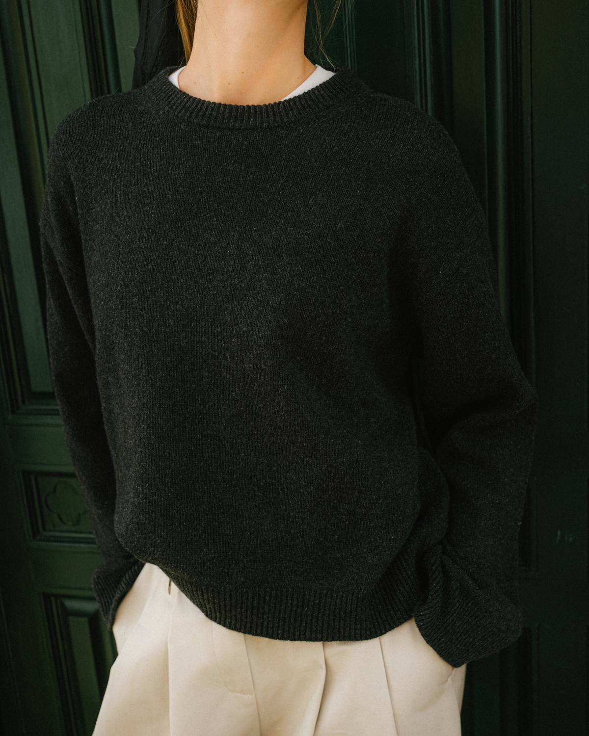 aeterna knit no.1, Dark Grey Melange