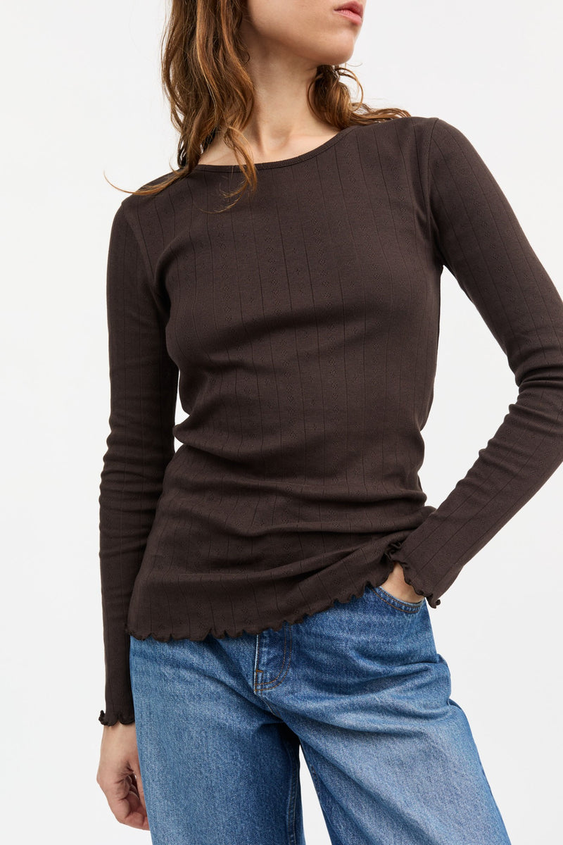 Edie Blouse, Dark Brown