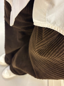 LOULOU PANTS CORDUROY, DARK BROWN