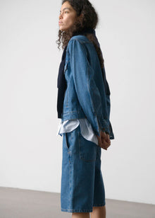 Cleo denim jacket, Clear Blue
